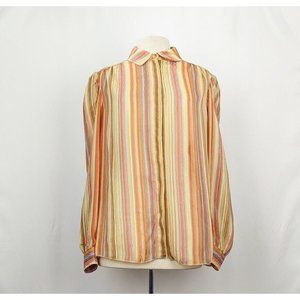 St. John Vibrant Striped Blouse